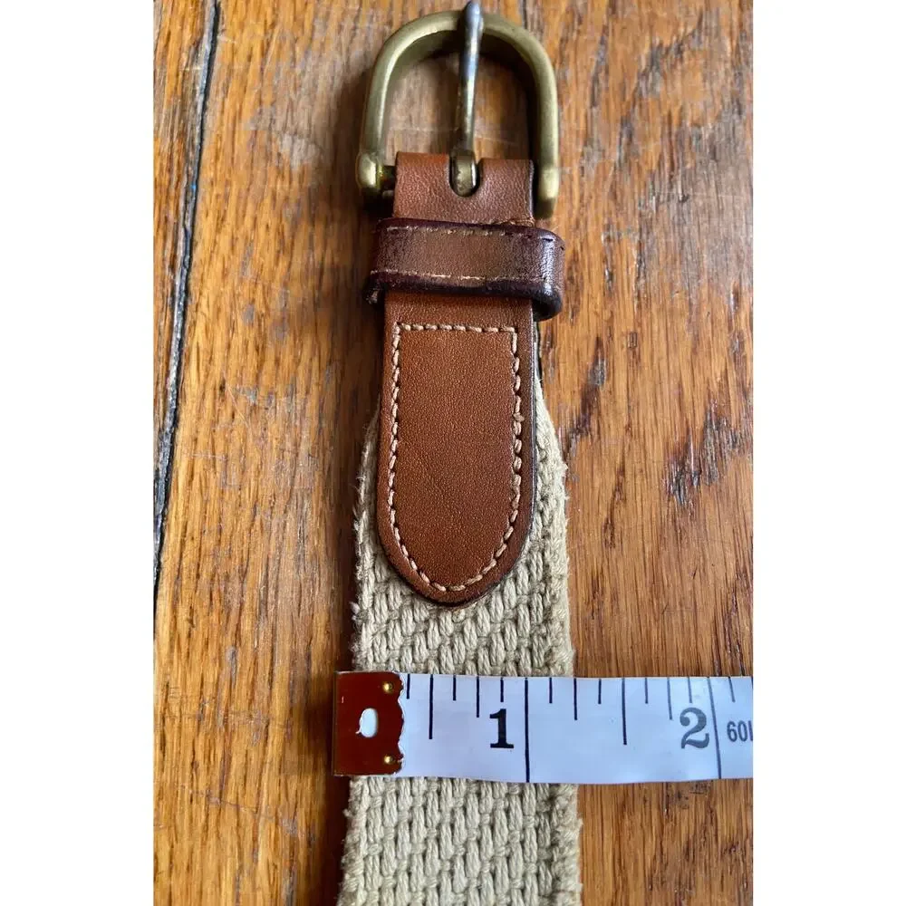 Vintage DOONEY & BOURKE Beige Surcingle Belt Womens sz 36